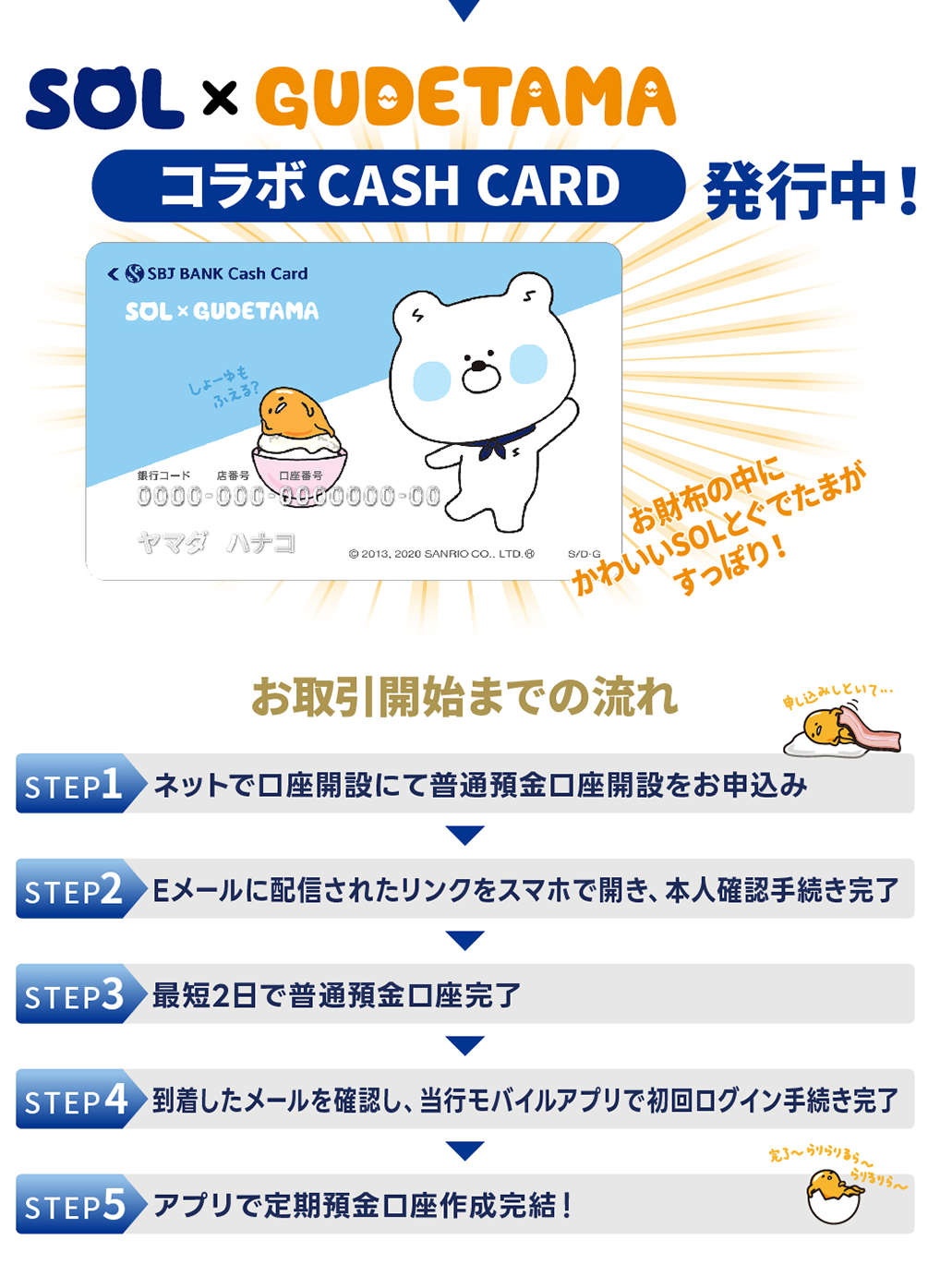 SOL×GUDETAMAコラボCASHCARD発行中！